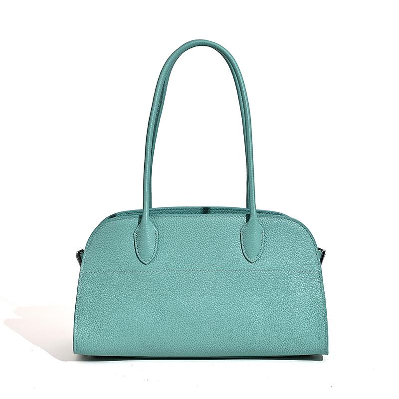 

Luxury Brand Genuine Leather Women Handbags Casual Black Cowhide Women Totes Fashion Silver Buckle Shoulder Bags Women 37x17x21CM