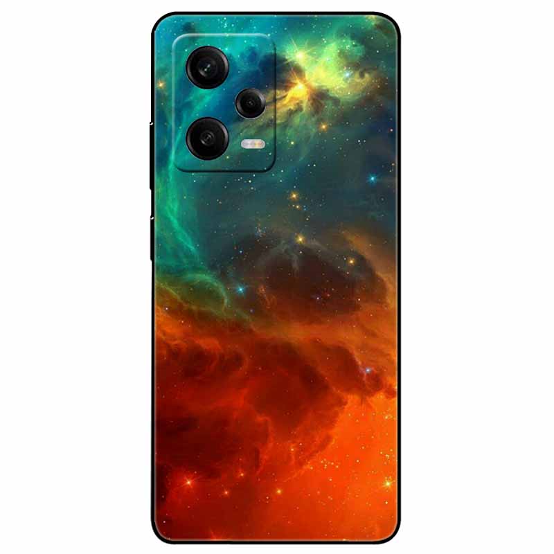 For Redmi Note 12 Pro 5G Case Note12 Covers TPU Black Silicone Starry Cover for Xiaomi Redmi Note 12 Pro+ 5G Plus Cartoon Soft