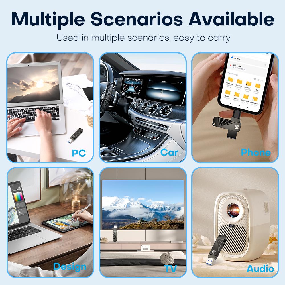 HP X762W USB3.2 USB-Flash-Laufwerk 32GB/64GB/128GB/256GB Metallgehäuse