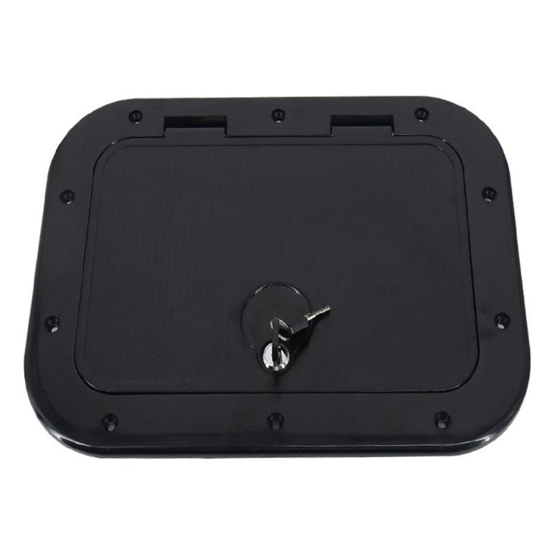 Marine Safety Hatches Deck Plate With Reinforced Hinges Weatherproof Construction And Key Lock For Outdoor Installation