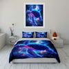 Neon Cosmic Sea Turtle Dream Print Bedding Set 1 Duvet Cover 2 Pillowcases for Adult and Children Luxury Gift Full Size