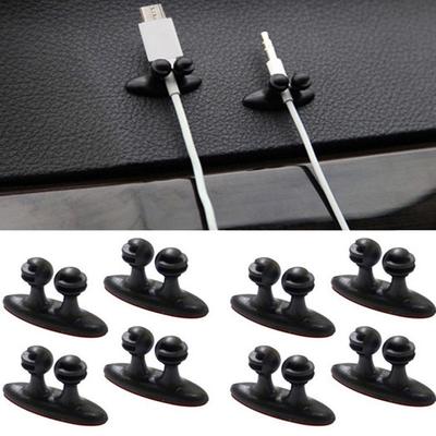 8 piezas de abrazadera para cable de carga de coche, cable USB para auriculares, clip para coche
