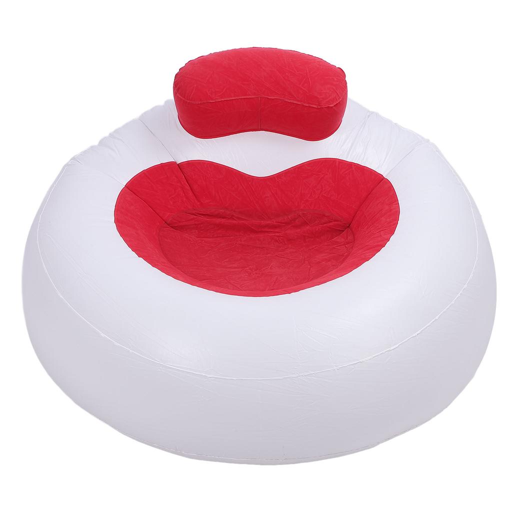 Inflatable Chair Comfortable Supportive Heart Shape Decorative Plush Chair for Bedroom Living Room