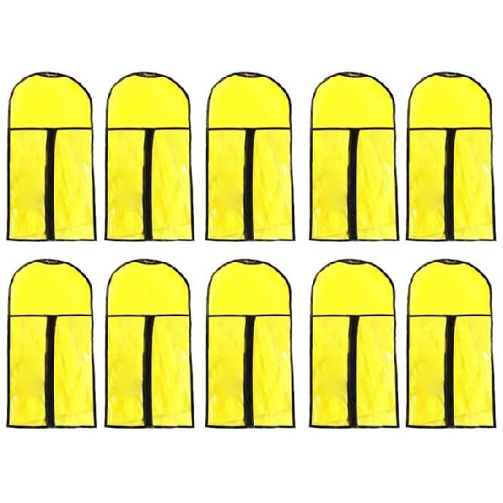 

10 штук Сумка для хранения париков и наращенных волос, Пылезащитный органайзер-чехол для париков для защиты профессиональных наращенных волос с нейлоновыми шапочками для париков(желтый) жёлтый