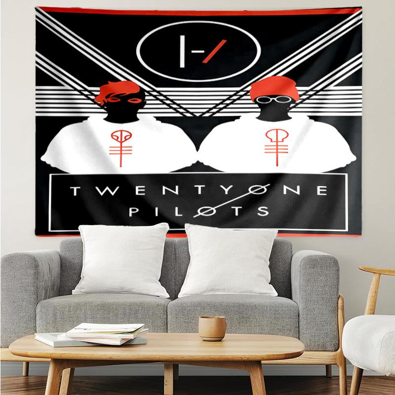 Twenty One Pilots Music Evolution Quick-Dry Tapestry Hanging for Bedroom,Livingroom, Playroom,Decor Art Room Wall Tapestry Holiday and Birthday Gifts