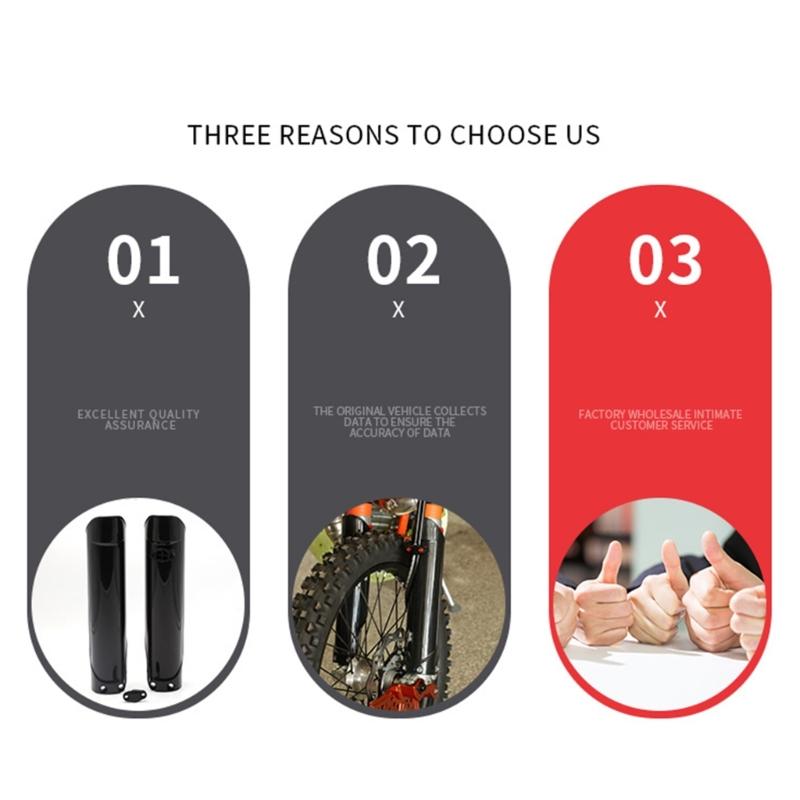 Front Fork Protector Shock Absorbers Guard Wrap Cover Fork Skin For CX125 Motorcycle Motocross Plastic Cover