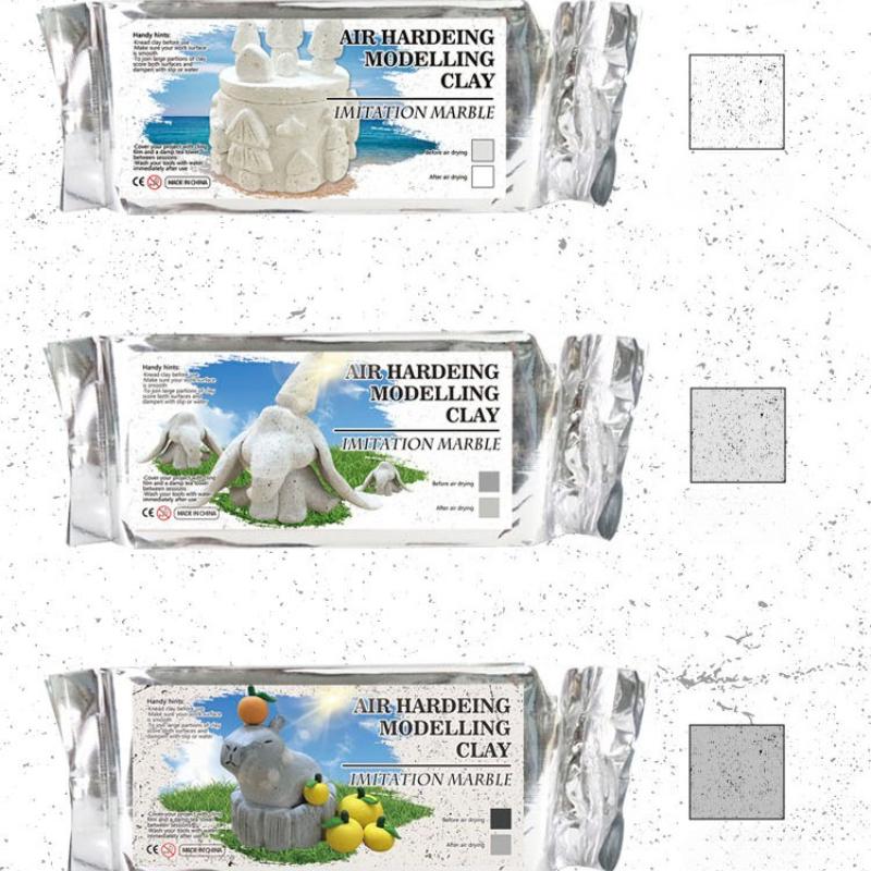500g Imitation Marble Color Stone Plastic Clay Non-baked Air-dried Children's Handmade DIY Clay Plastic Material