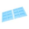 2Pcs Silicone Mold 6 Grids Heat Resistant Flexible Reusable Silicone Mold for Making Soaps Baking