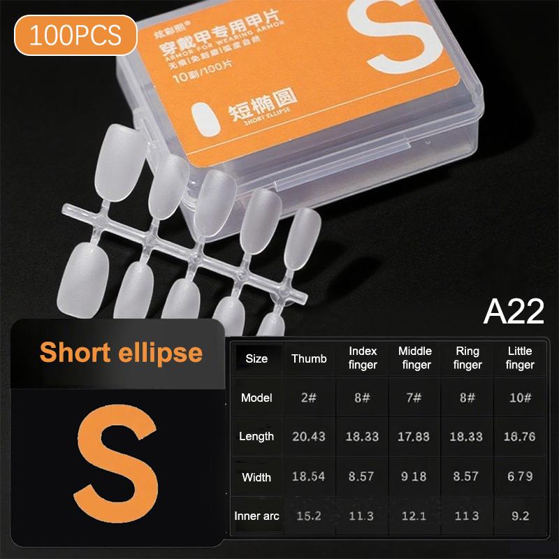 {MX} 100pcs Clear Full Cover Press On Nail Tips Ultra-Thin False Nails Patches Gel Nail Art Extension Manicure Accessories