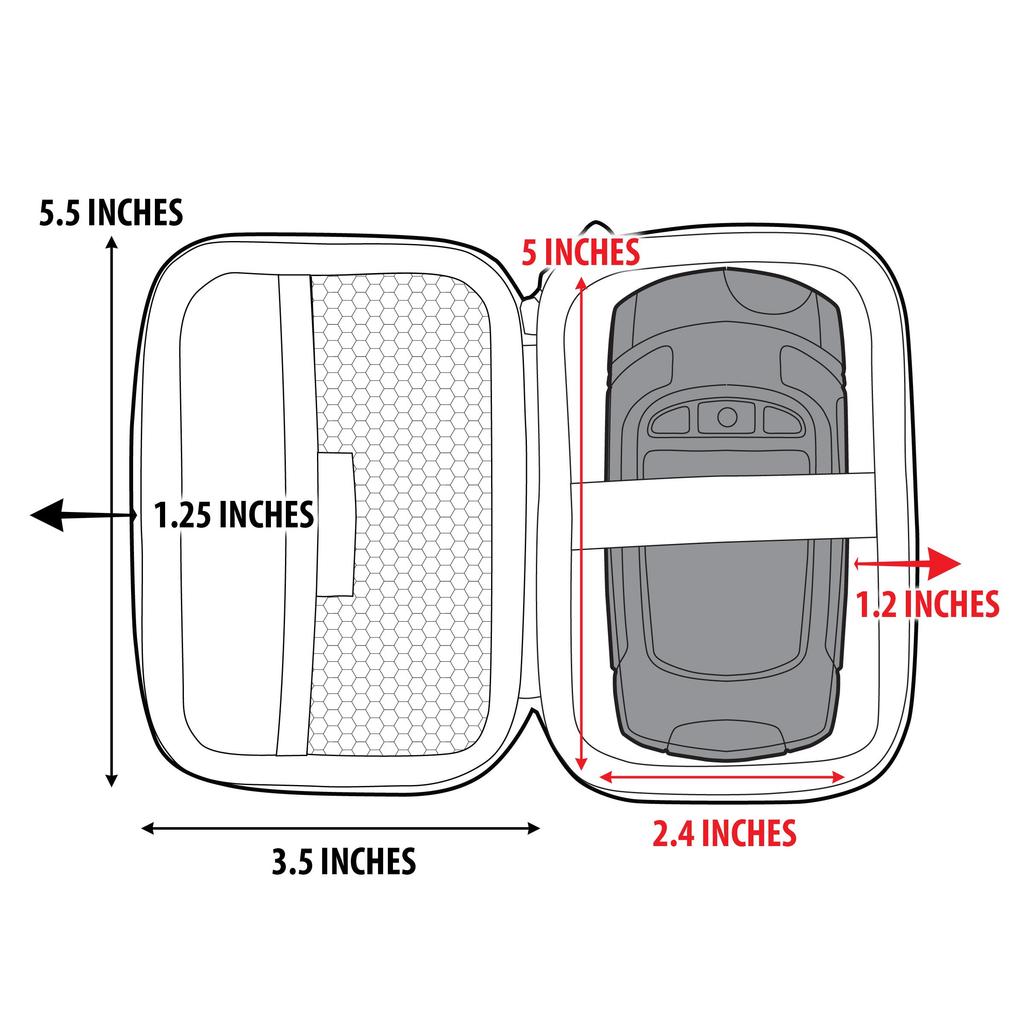 USA Gear Hard Protective Thermal Image Carrying Case Compatible with FLIR FLIR FLIR Seek FastFrame PerfectPrime IR005 and Other Thermal Imagers Black