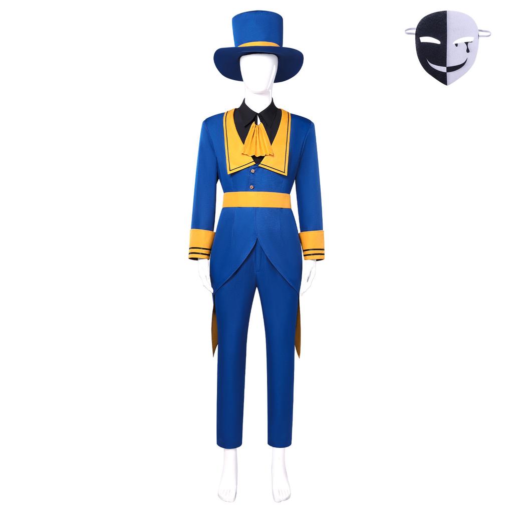 Men's Taker Costume Vintage Attendant Outfit for Halloween Stage Performance