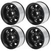 4 Pcs 1.55 Inch RC Wheel Rim Hub Universal RC Wheel Hubs for Axial AX90069 CrawlersBlack
