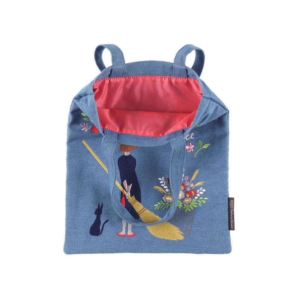 Studio Ghibli Kiki's Delivery Service Denim Embroidery Series Tote Bag Japan NEW