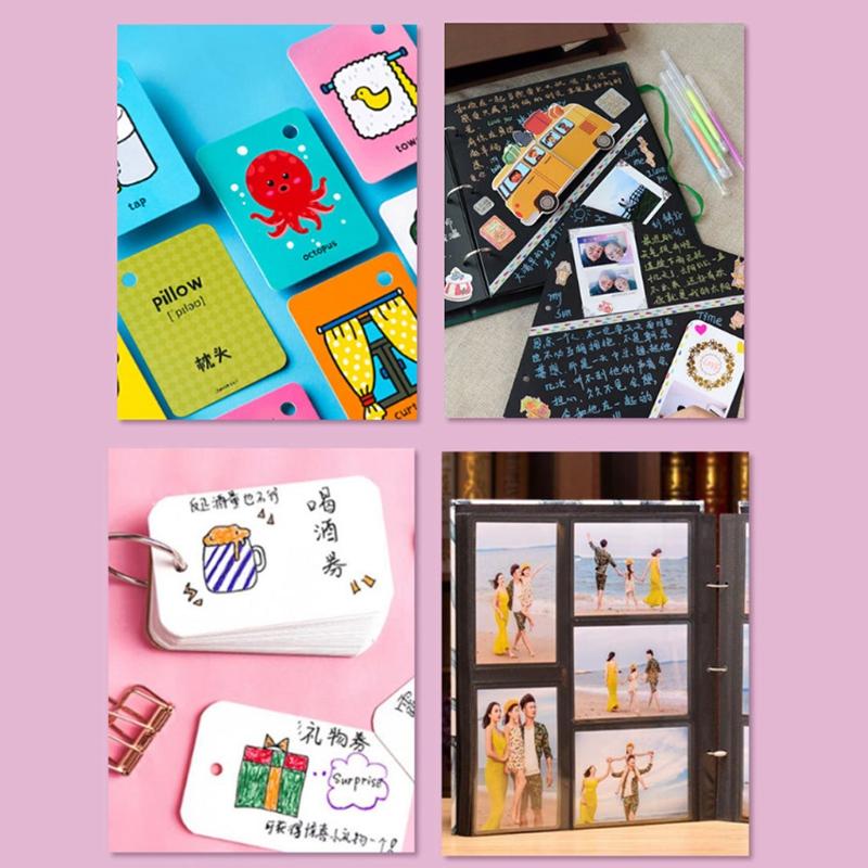 Mini Puncher Paper Capacity 8 Sheets Single Round Hole Puncher Aperture Diameter 0.24'' (6mm) for DIY Binder Paper Card