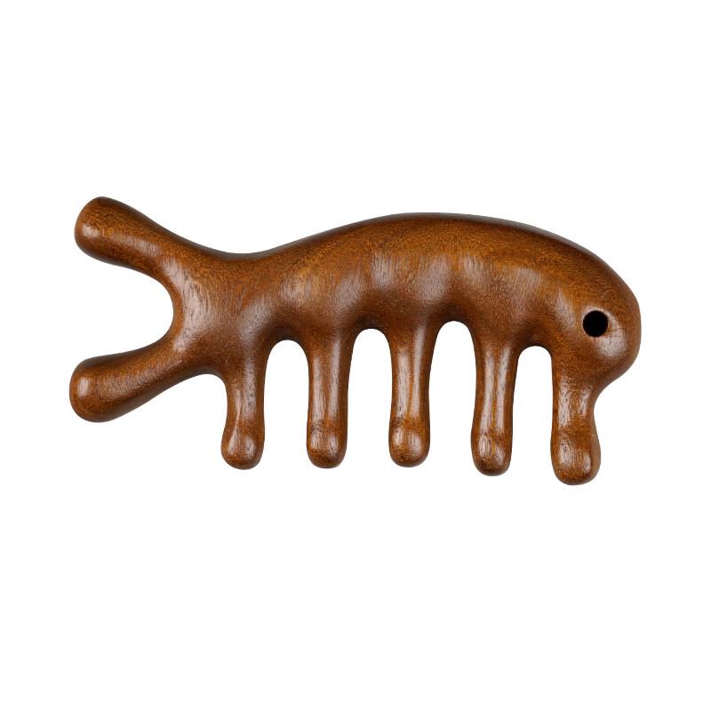 Shiguangjing Golden Sandalwood Scalp Massage Comb