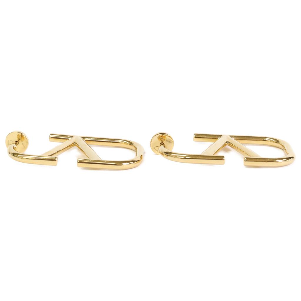 Valentino V Logo Signature Metal Earring goldUsed