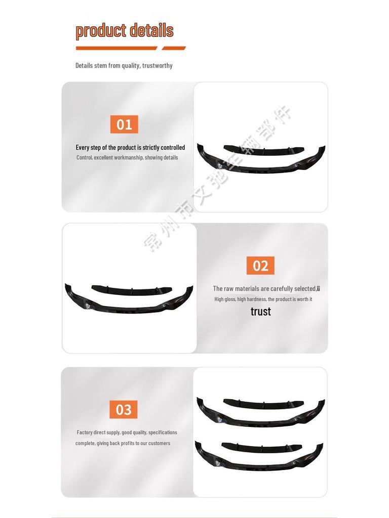 Compatible with 2019-2023 BMW X5 G05 Sport Black Warrior Front Lip Splitter Kit.