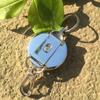 Retractable Elastic Keychain Metal Badge Reel Safety Key Buckle Burglar Trinket ID Card Holder