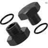 2PCS 4AN ORB Male Block Off Cap Fitting, Black Anodized Aluminum Hard 2Pcs 4AN