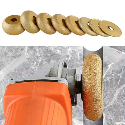 75mm Stone Edging Wheel Roman Slotted Brazed Diamond Angle Grinder Grinding Head Durable Chamfering Tool