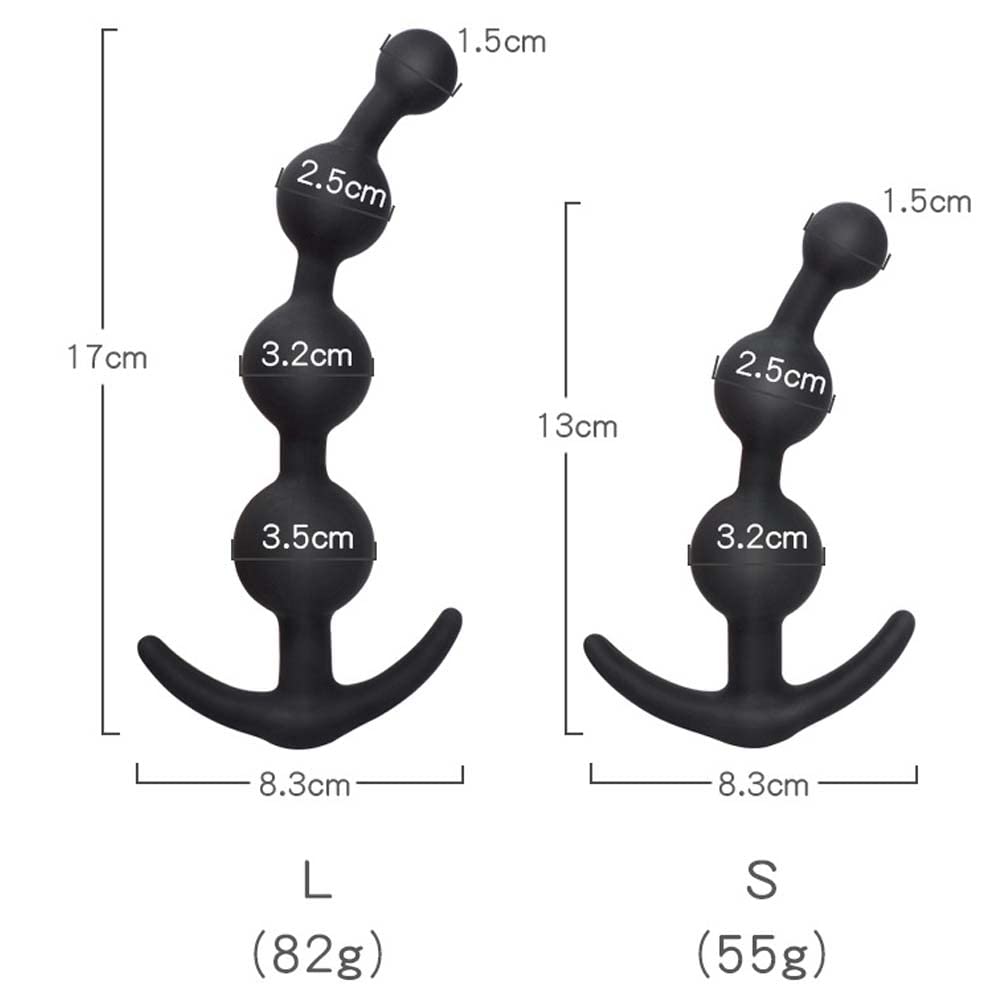 Dekori Anal Beads Anal Plug Beginner Thin Adult Goods Silicone 3 Beads Strand Type SM Goods Anal Plug Beads for Women Popular Anal Pearl Expansion