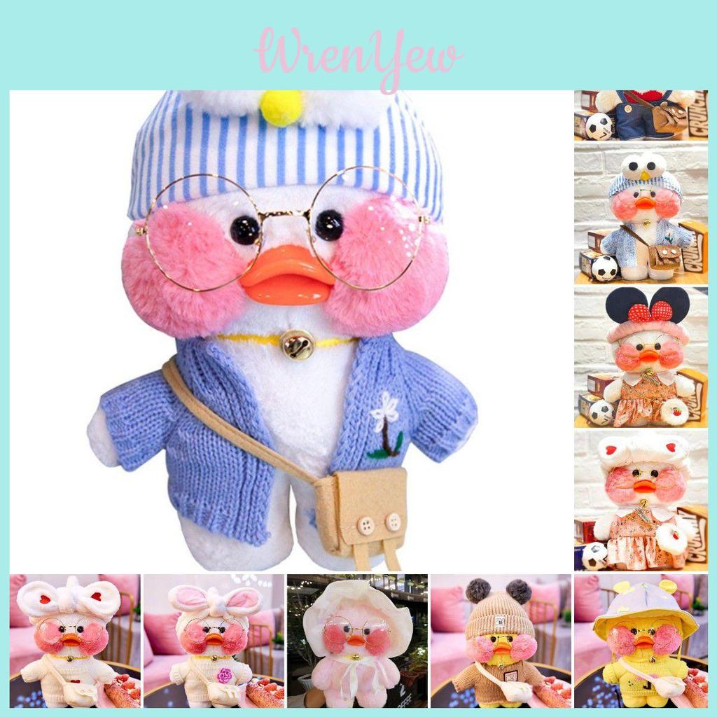 Entzückendes 30cm Lalafanfan Cafe Mimi Gelbes Enten Kostüm Plüschtier für Heimdekoration