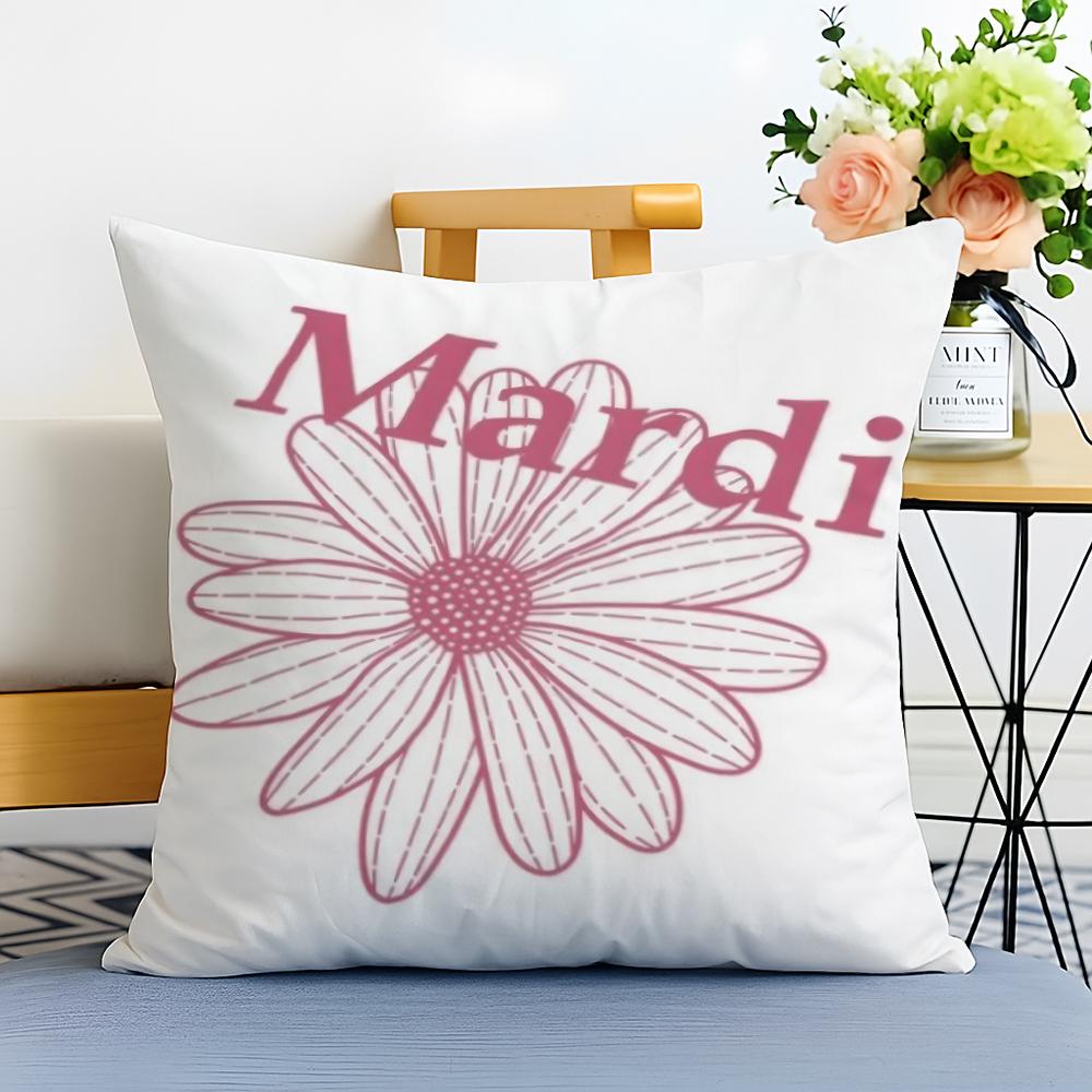 Luxury MMardi MMercred Cushion Cover Washable Linen Pillowcase Soft for Sofa Bed Cozy Home Room Decor