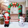 8FT Inflatable Christmas Arch & LED Light Giant Santa Claus and Snowman Arch for Square Shopping Mall Lawn Garden Holiday Party