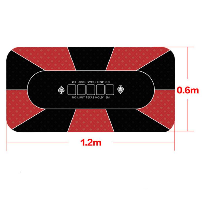 120*60cm Folding Poker Mat Texas Hold'em Poker Rubber Mat Playing Cards Topper for Tables Portable Pokers Table Top Layout