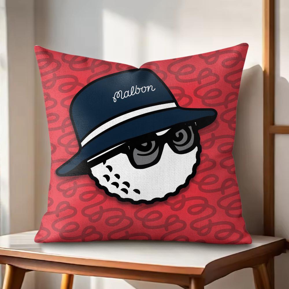 Luxury Sport MMalbon Golf Cushion Cover Natural Linen Organic Fabric DoubleSided Printing Couch Pillow Covers Home Decor