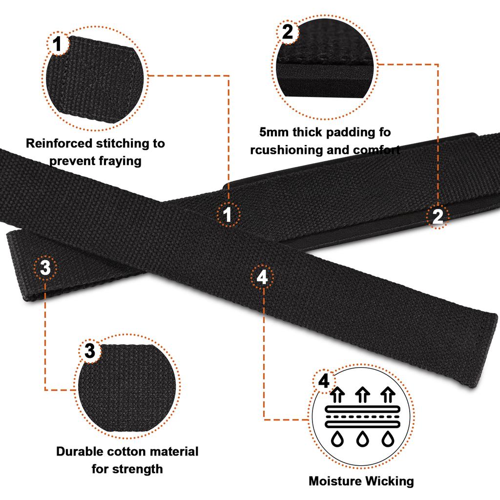 1Pair Non-slip Weightlifting Wrist Strap Adjustable Gym Dumbbell Workout Weights Lifting Straps Wrist Support Grip Band Exercise 1