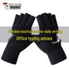 Woodpecker Winter Fingerless Wool Touchscreen Gloves