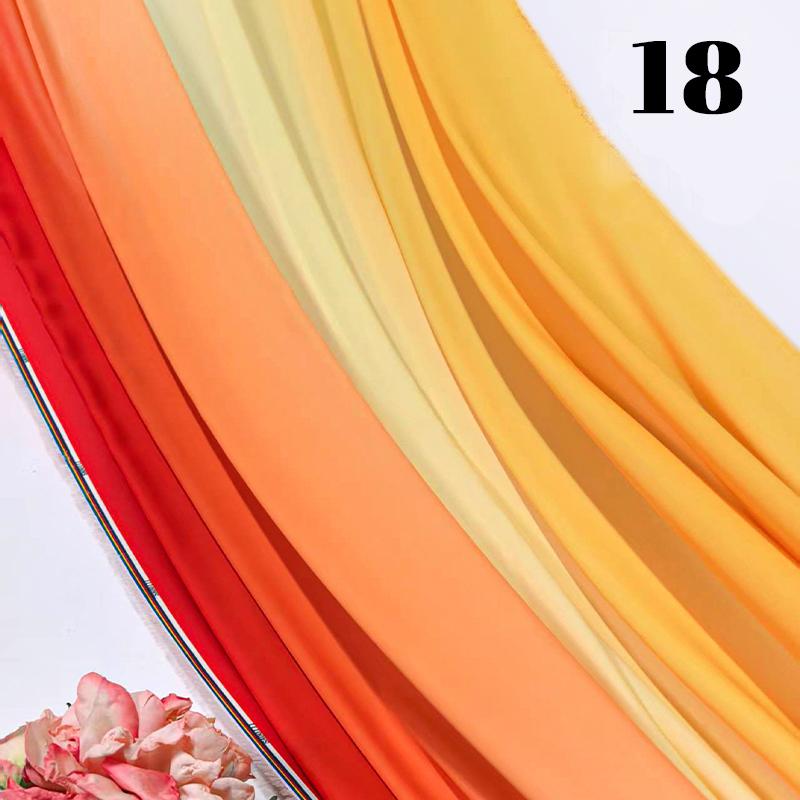 50cm Chiffon Gradient Fabric Hanfu Ancient Style Rainbow Gradient Fabric Stage Costume Design Skirt Dress DIY Sewing Material