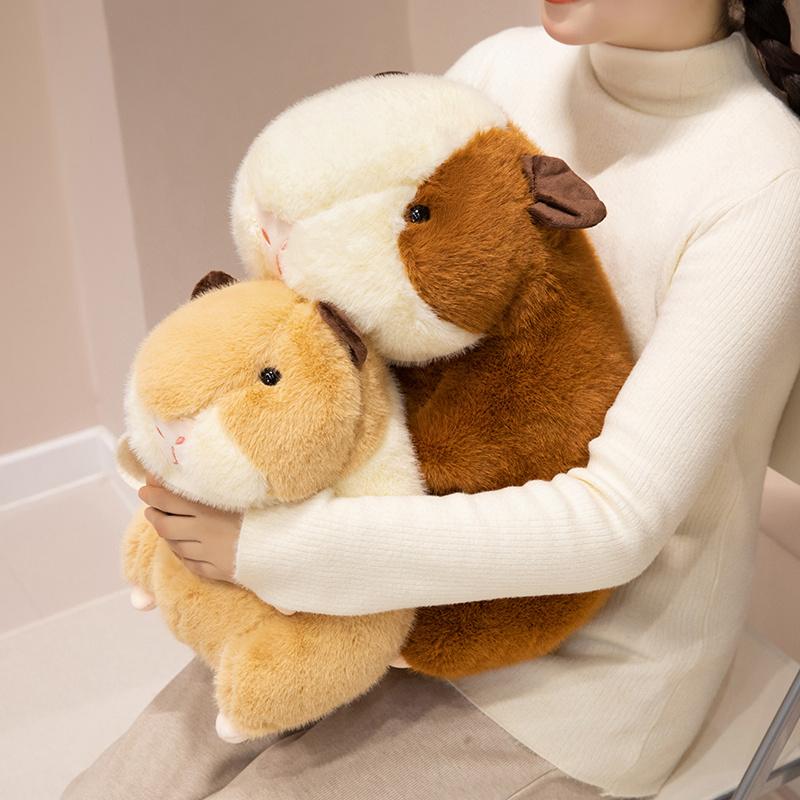 Juguete de Peluche Hámster Ratón Cobaya Cavia Porcellus de 25 cm Relleno Marrón Gordo Animal de Dibujos Animados Muñeca Regalo Calmante