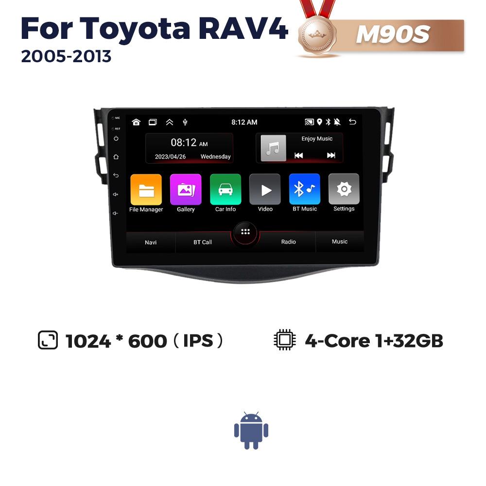 8-Core 8+256G Android Auto Wireless Carplay Car Radio For Toyota RAV4 Rav 4 2005-2013 Multimedia Player 2Din DSP Navigation GPS