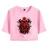New Fashion Women's Casual Hazbin Hotel Print Short Sleeve Crop Top Funny Tee Shirts Hipster O-neck Cool Tops