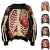 Women's Vintage Halloween Print Knit Sweater, Retro Cozy Pullover Top
