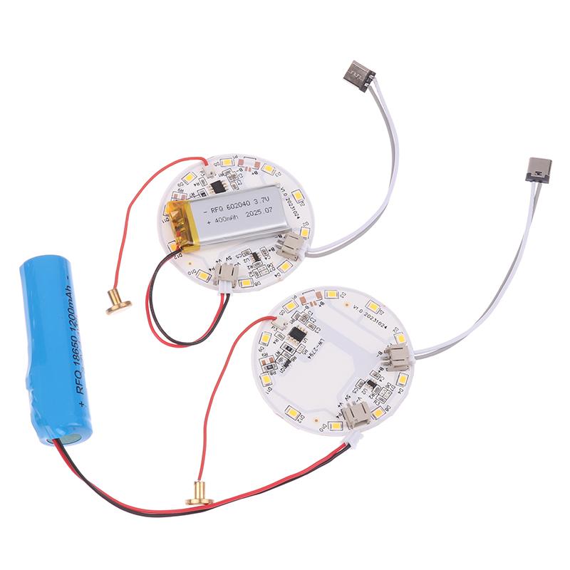 DC 5V Eingang Lichtquelle LED Lichtpanel 5W 57mm Dimmregler 3000K mit Berührungsschalter und Ladeanschluss Typ-C