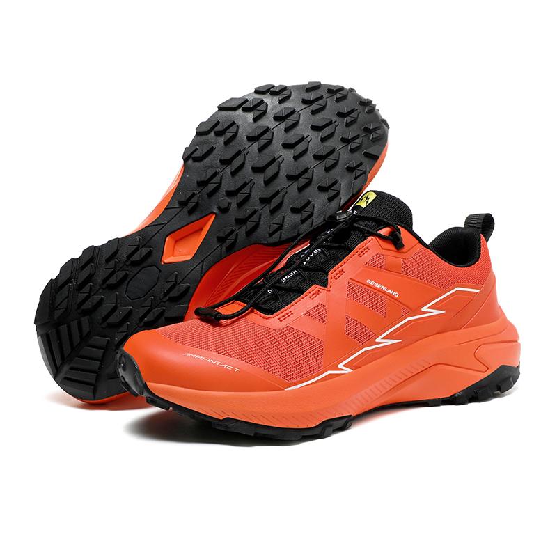 

Мужские кроссовки Амортизирующие Противоскользящие Износостойкие и Дышащие Обувь для бадминтона Профессиональная тренировочная обувь 45 оранжевый/красный