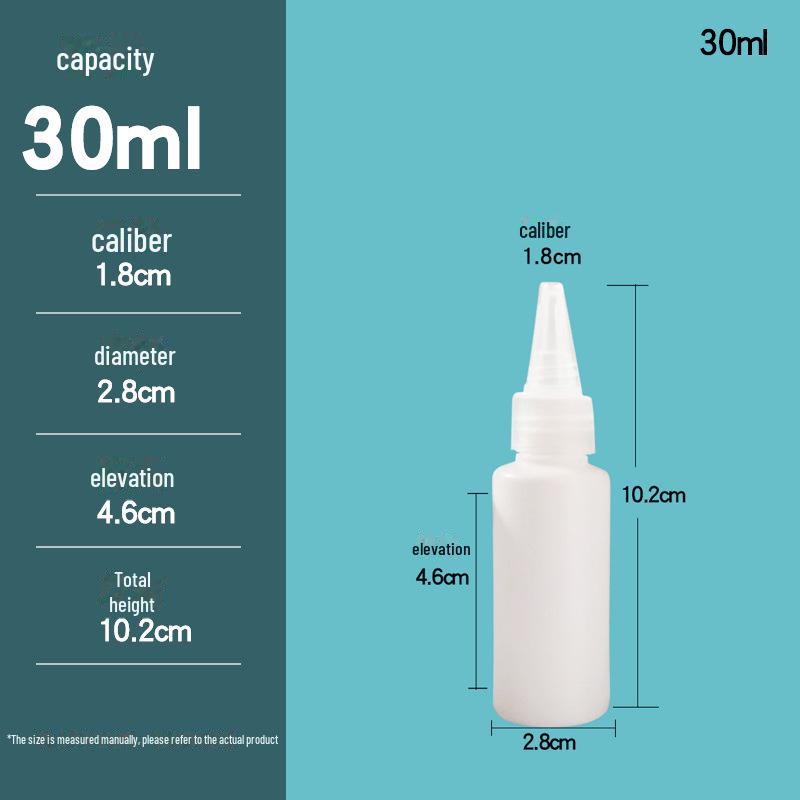 100ml Plastic Squeeze Bottle with Pointed Mouth for Liquid and Paste Filling