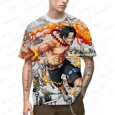 One Piece T-shirt Drôle 3d Japon Harajuku Anime Homme T-shirt Manches Courtes Luffy T-shirt Imprimé Vêtements Homme Hauts et T-shirts
