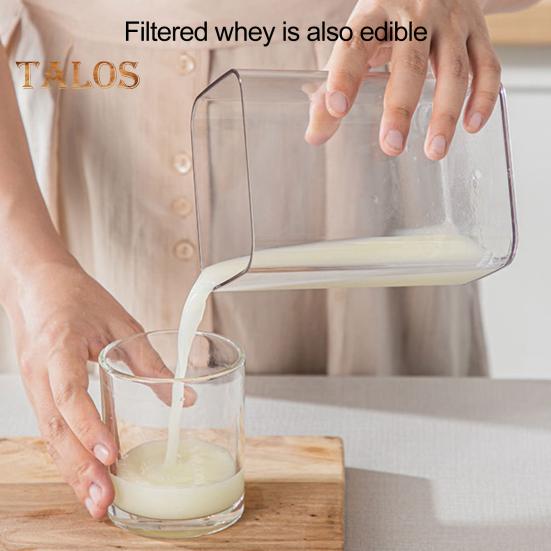 1100 ml Joghurt-Sieb, großes Fassungsvermögen, ultrafeines Netz, klar, sichtbar, multifunktional, für Tee, Milch, Saft, hausgemachte Molke, Separator, Filter, Küche