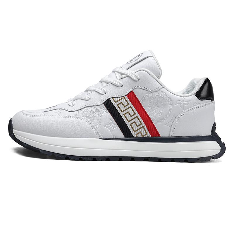 

Autumn and winter new men s sports shoes wear-resistant cushioning casual versatile fashion outdoor jogging men s shoes 39 белый
