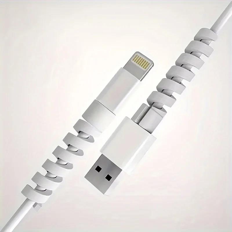 10 pieces silicone data cable protector storage - anti-bending mobile phone computer charging protective cover silicone anti-bre