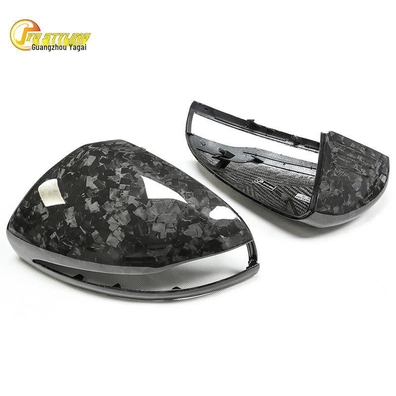 Left-Hand Drive Dry Carbon Fiber Rearview Mirror Cover for Mercedes-Benz B, C, E, S, GLC, GLA, CLA, CLS, W205 Models