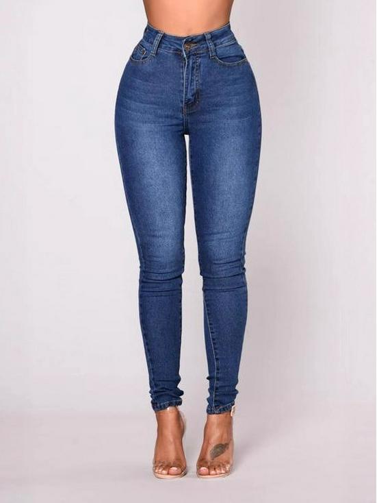 TemuTK Women's Slimming Stretch Jeans - Traceable Cotton Pencil Pants, Popular Sizes Available