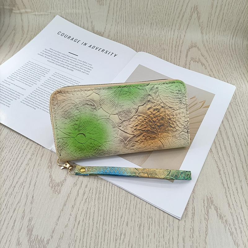 Women's Colorful Floral Long Wallet - Clutch Purse, Coin Pouch & Card Holder