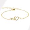 Light Luxury Infinity Symbol Diamond Heart Bracelet For Women Fashion Heart Shaped Bangle Romantic Gift Jewelry