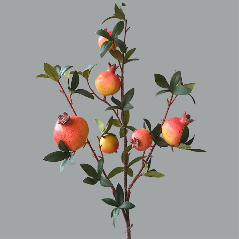 Künstlicher Obst-Granatapfel-Zweig, 86 cm, für Garten, Küche, Wandbehang, Hochzeit, Party, Fotografie, Requisiten, Dekoration