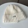 Autumn and Winter Cloth Label Ins Candy-colored Knitted Hat Children's Versatile Thickened Warm and Cold Ear Protective Wool Hat